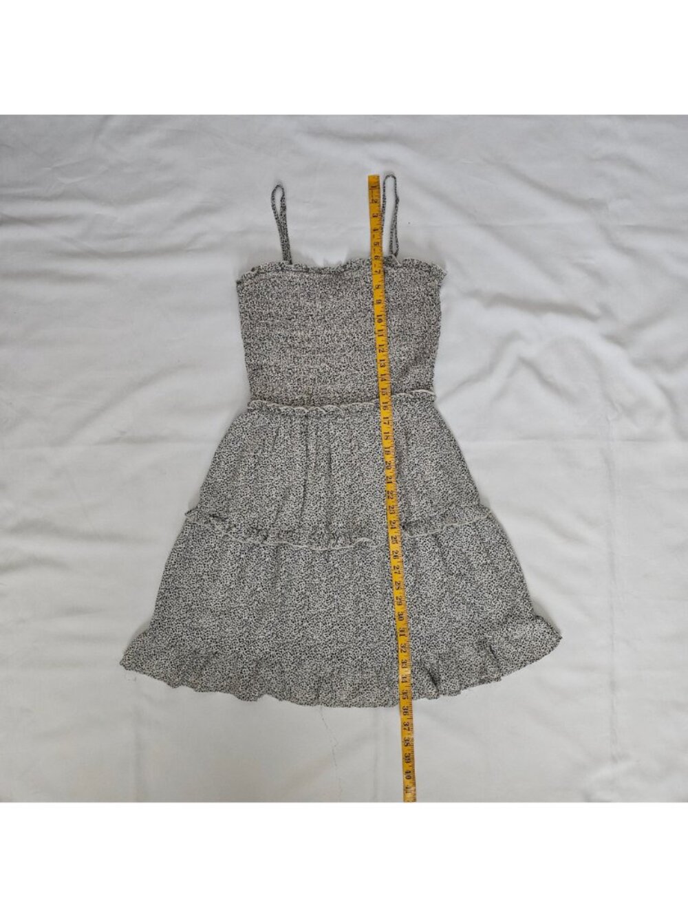 Jessica Simpson Smocked Spaghetti Strap Tiered Georgette Sundress Women's Small - Picture 10 of 12
